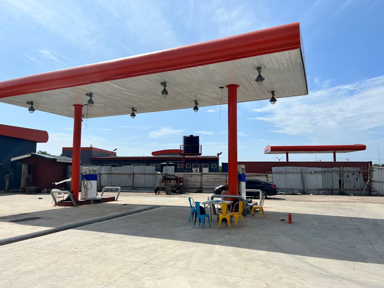 A Flogal forecourt and canopy ready for handover